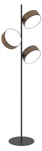 Lampa stojąca podłogowa minimalistyczna brązowa z abażurem 3xE14 10W DRUMZ Emibig