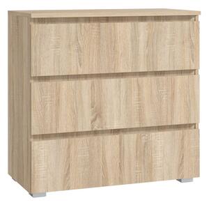 Komoda dąb sonoma 80 cm z szufladami do salonu