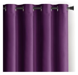 Fioletowa aksamitna zasłona częściowo zaciemniająca (dimout) 140x270 cm Eyelets – Restilo