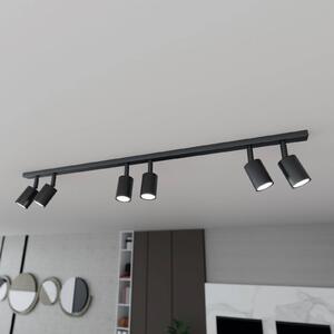 EMIBIG LIGHTING Lampa sufitowa Flash, czarna, 6-punktowa, metalowa możliwość ściemniania, czarny, salon / jadalnia, metal, nowoczesny