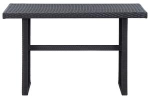 Stół ogrodowy, czarny, 110x60x67 cm, polirattanowy