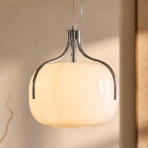 Lampa wisząca Christo Lucande, możliwość ściemniania, biały / opal, salon / jadalnia, szkło, design
