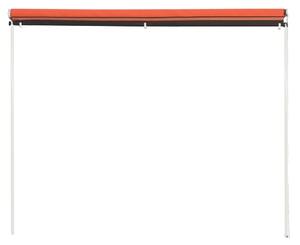 Zwijana markiza, 250x150 cm, pomarańczowo-brązowa