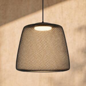 Żyrandol LED Lucande Korvyn, czarna, Ø 50 cm, regulacja jasności Korvyn Lucande, możliwość ściemniania, czarny, metal, design