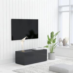 Szafka pod TV, szara, 80x34x30 cm, materiał drewnopochodny