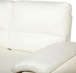 Komplet wypoczynkowy 3+2 sofa dwuosobowa trzyosobowa ekoskóra kremowy Vogar Beliani