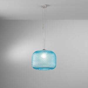 Luce Ambiente Design Lampa wisząca Ashford, możliwość ściemniania, niebieski, salon / jadalnia, szkło
