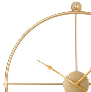 Zegar ścienny złoty metalowy okrągły 50 cm bez cyfr Zuchwil Beliani