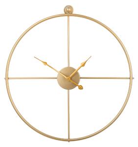 Zegar ścienny złoty metalowy okrągły 50 cm bez cyfr Zuchwil Beliani