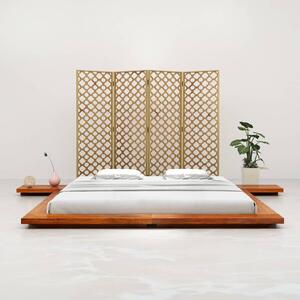 Rama łóżka futon w japońskim stylu, drewno akacjowe, 200x200 cm