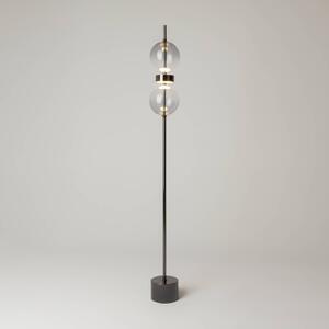 Maytoni Lampa stojąca DOUBLE MOON, możliwość ściemniania, aluminiowy / szary / cynkowy, salon / jadalnia, metal, nowoczesny