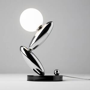Maytoni Lampa stołowa Resonance, możliwość ściemniania, aluminiowy / szary / cynkowy, salon / jadalnia, metal, nowoczesny