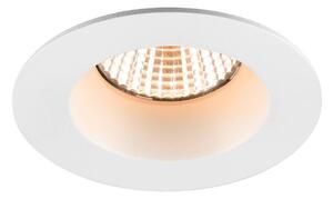 SLV Reflektor wpuszczany LED New Tria, okrągły, biały, IP65, 2700 K, 38° możliwość ściemniania, biały / opal, łazienka, aluminium