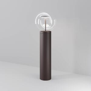 Maytoni Słupek oświetleniowy LED Velora, brązowy, wysokość 60 cm, metal/szkło, IP65 Velora, brązowy / rdzawy, metal, nowoczesny