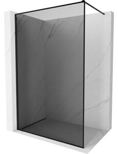 Mexen Kioto-XF ścianka prysznicowa Walk-in z ramką 110 x 202 cm, grafit 10 mm, czarna - 800-110-104-70-40-X