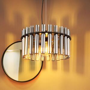 Globo Lampa wisząca Gorley II, możliwość ściemniania, aluminiowy / szary / cynkowy, salon / jadalnia, szkło