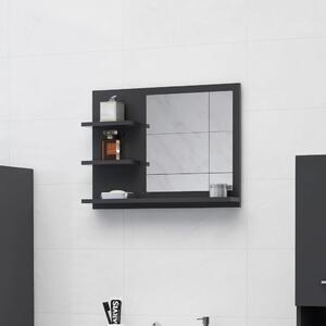 Lustro łazienkowe, szare, 60x10,5x45 cm, płyta wiórowa