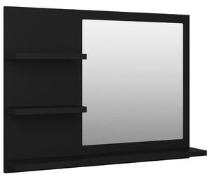 Lustro łazienkowe, czarne, 60x10,5x45 cm, płyta wiórowa