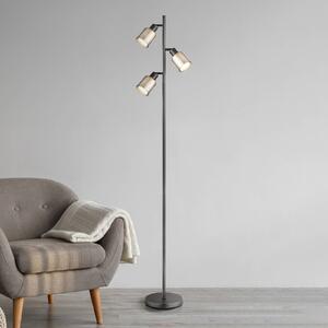Globo Lampa stojąca Villegas, czarny, salon / jadalnia, szkło