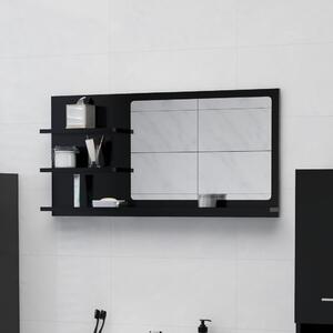Lustro łazienkowe, czarne, 90x10,5x45 cm, płyta wiórowa