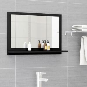 Lustro łazienkowe, czarne, 60x10,5x37 cm, płyta wiórowa