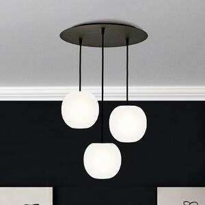 Casablanca Lampa wisząca Acai, możliwość ściemniania, biały / opal, salon / jadalnia, szkło