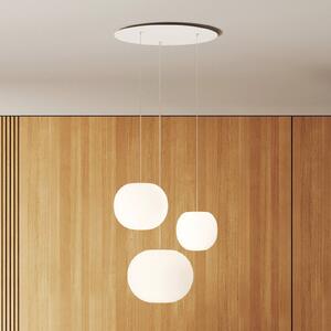 Casablanca Lampa wisząca Acai, możliwość ściemniania, biały / opal, salon / jadalnia, szkło