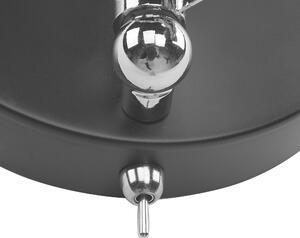 Zestaw 2 lampa ściennych na wysięgniku czarna metalowa regulowana 33 cm matowa Harrington Beliani