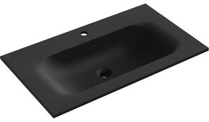 Mexen Vela umywalka wpuszczana w blat 81 x 46,5 cm, czarny mat - 25238071