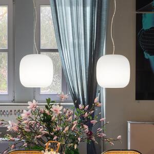 Casablanca Lampa wisząca Murea, możliwość ściemniania, biały / opal, salon / jadalnia, szkło