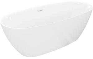 Mexen Luvo Slim wanna wolnostojąca 170 x 75 cm, biała, przelew biały - 52801707500-20
