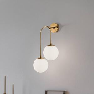 Opviq Kinkiet Jewel 10585, możliwość ściemniania, mosiężny / złoty, salon / jadalnia, szkło