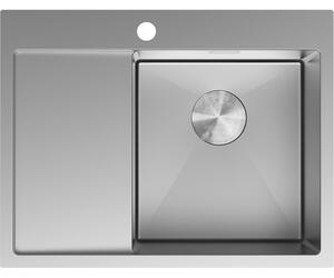 Mexen Exar zlewozmywak stalowy 1-komorowy z ociekaczem, prawy 620 x 480 mm, inox - 6432621005P-01