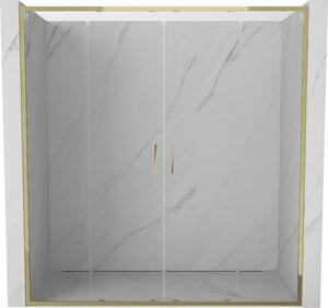Mexen Exo drzwi prysznicowe podwójne rozsuwane 170 cm, transparent, złote - 8152-170-000-50-00