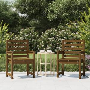 Krzesła ogrodowe, 2 szt., miodowy brąz, 60x48x91 cm, lita sosna