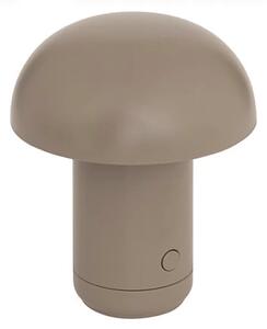 LED lampa stołowa FUNGHI 11,2 cm, brązowa