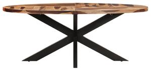 Stół jadalniany, owal, 200x100x75cm cm, akacja w stylu sheesham