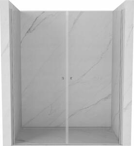 Mexen Pretoria Duo drzwi prysznicowe uchylne 140 cm, transparent, chrom - 852-140-000-02-00