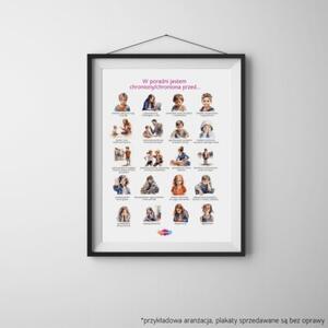 Plakat: W poradni jestem chroniony/chroniona przed (30x40cm)
