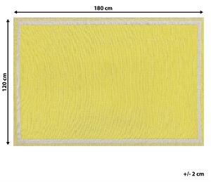 Dywan zewnętrzny żółty boho polipropylenowy 120 x 180 cm Etawah Beliani