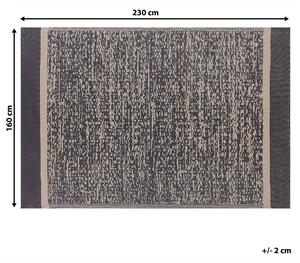 Dywan zewnętrzny prostokątny 160x230cm materiał syntetyczny czarno-beżowy Ballari Beliani