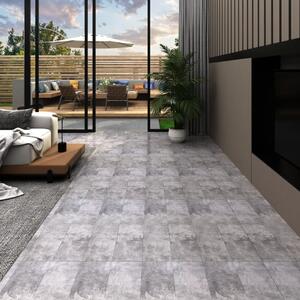 Panele podłogowe z PVC, 5,26 m², 2 mm, cementowy brąz