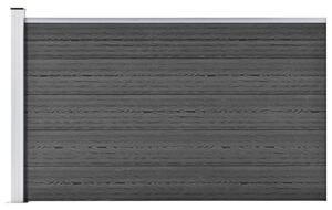 Panel ogrodzeniowy, WPC, 175x105 cm, czarny