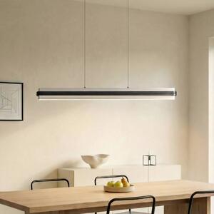 Lampa wisząca Tarnin Lucande, możliwość ściemniania, czarny, salon / jadalnia, metal, nowoczesny