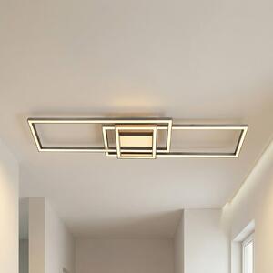 Lampa sufitowa LED Mairin Lindby, możliwość ściemniania, aluminiowy / szary / cynkowy, salon / jadalnia, aluminium, nowoczesny