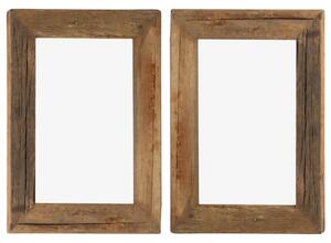 Ramki na zdjęcia, 2 szt., 30x40 cm, drewno z odzysku i szkło