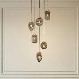Lampa wisząca szklana Elani Lucande, możliwość ściemniania, czarny, salon / jadalnia, szkło, nowoczesny