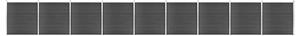 Zestaw ogrodzeniowy z WPC, 1564x186 cm, czarny