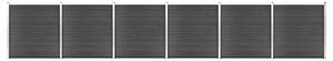 Zestaw ogrodzeniowy z WPC, 1045x186 cm, czarny