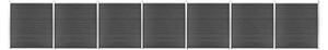 Zestaw ogrodzeniowy z WPC, 1218x186 cm, czarny